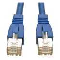 Tripp Lite Augmented Cat6 (Cat6a) Shielded (STP) Snagless 10G Certified Patch Cable, (RJ45 M/M) - Blue 0.31 m (1-ft.)