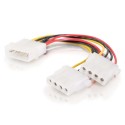 CablesToGo 0.15m One 5.25in to Two 5.25in Internal Power Y-Cable