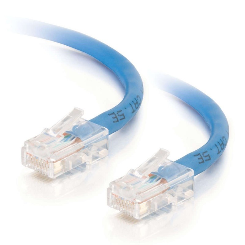 5m Cat5E 350 MHz Non-Booted RJ45 Patch Leads - Blue