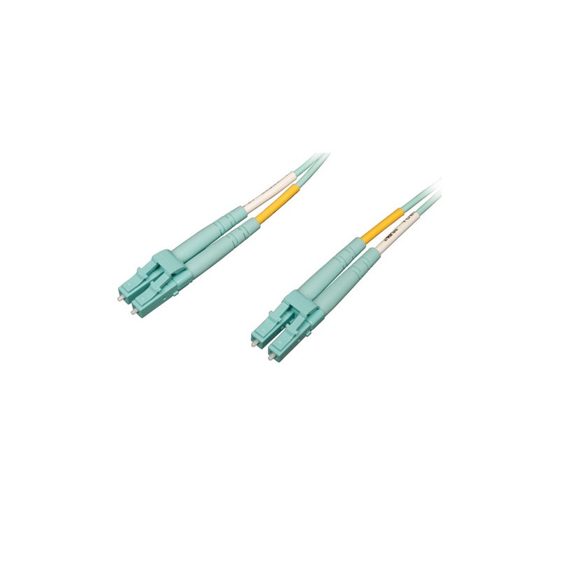 Tripp Lite 10Gb / 100Gb Duplex Multimode 50/125 OM4 LSZH Fiber Patch Cable (LC/LC), Aqua, 25 m