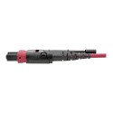 Tripp Lite MTP/MPO to 8xLC Fan-Out Patch Cable, 40 GbE, 40GBASE-SR4, OM4 Plenum-Rated, Push/Pull Tab, Magenta, 1M