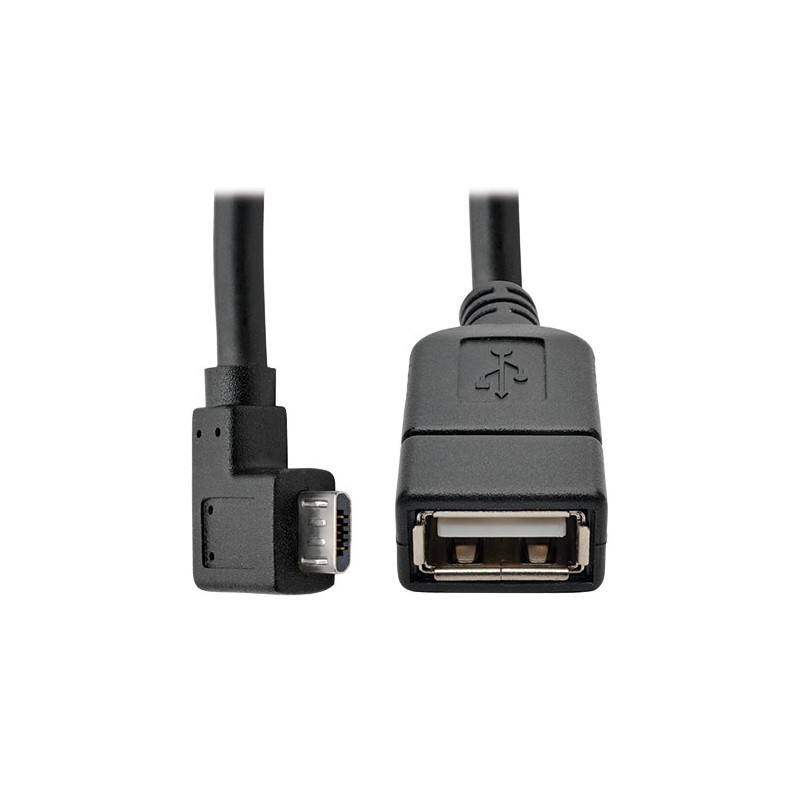 Tripp Lite Micro USB To USB OTG Host Adapter Cable, Right-Angle 5-Pin ...