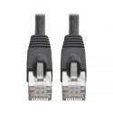 Tripp Lite Cat6a 10G-Certified Snagless Shielded STP Network Patch Cable (RJ45 M/M), PoE, Black, 0.91 m