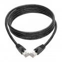 Tripp Lite Cat6a 10G-Certified Snagless Shielded STP Network Patch Cable (RJ45 M/M), PoE, Black, 2.13 m