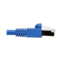 Tripp Lite Cat6a 10G-Certified Snagless Shielded STP Network Patch Cable (RJ45 M/M), PoE, Blue, 7.62 m