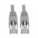 Tripp Lite Cat6a 10G-Certified Snagless Shielded STP Network Patch Cable (RJ45 M/M), PoE, Grey, 2.13 m
