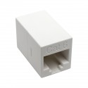 Tripp Lite Cat6 Straight-Through Modular Compact In-Line Coupler (RJ45 F/F), White