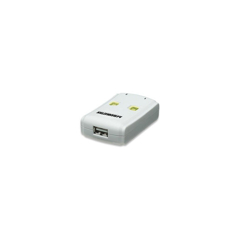 Manhattan USB 2.0 Automatic Sharing Switch 480Mbit/s White interface hub