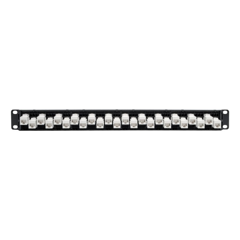 24 Port Cat 6 Rack Mount Patch Panel - 1U, TAA Compliant, RoHS Compliant