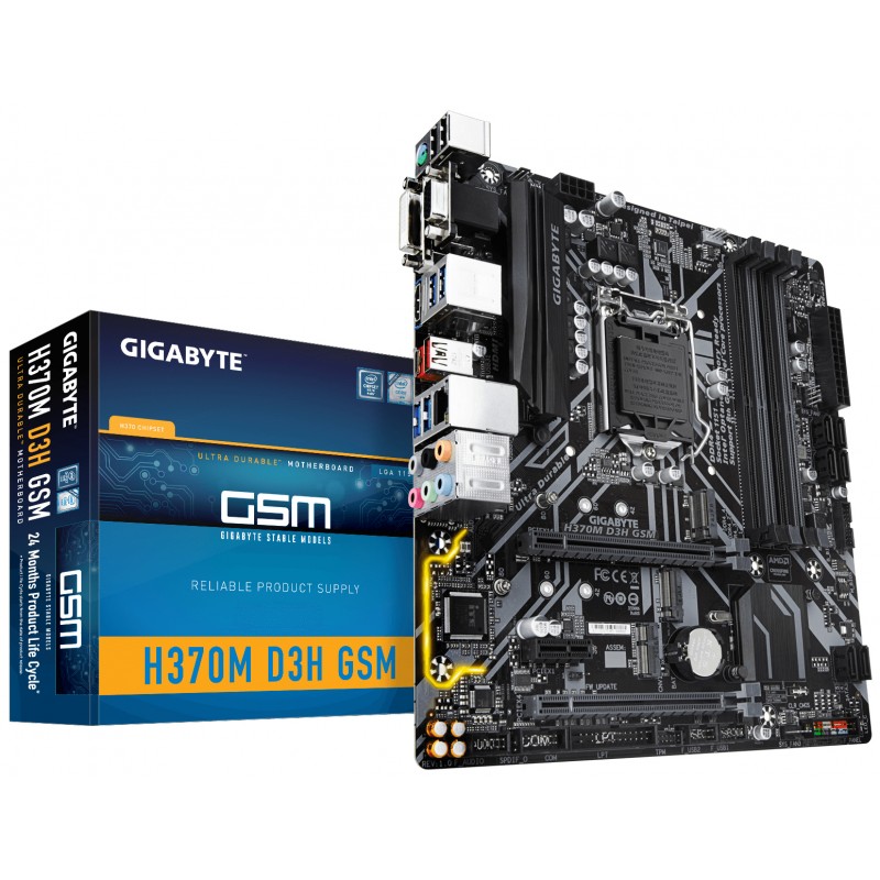 Материнская плата gigabyte h370m ds3h lga 1151v2 intel h370 matx обзор