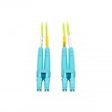 Tripp Lite LC to LC Multimode Duplex Fiber Optics Patch Cable, 15 Meter - 100Gb, 50/125, OM5, LC/LC, Lime Green