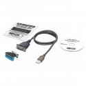 Tripp Lite USB to RS485/RS422 FTDI Serial Adapter Cable with COM Retention (USB-A to DB9 M/M), 30 in.