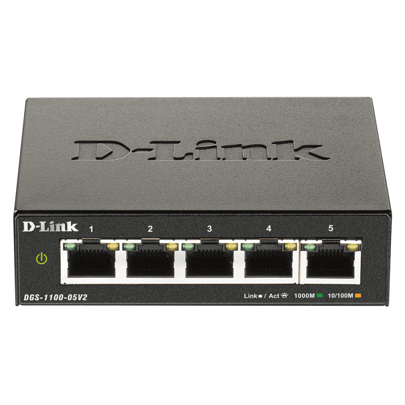 D-Link D-Link DGS-1100-05V2 network switch Smart Managed, L2, Gigabit Ethernet (10/100/1000) Black